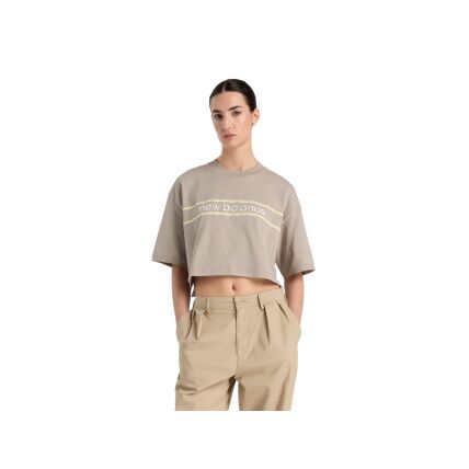 New Balance Athletics Linear Logo T-Shirt Arid Stone